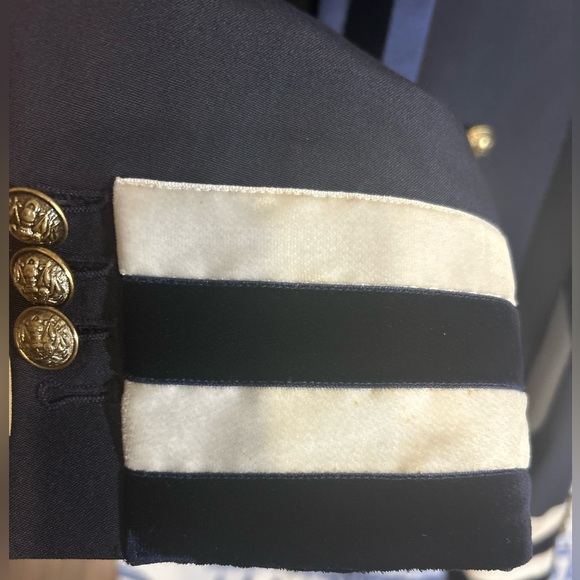 Balmain Paris Authentic Double Breast Deep Navy Blazer with Velvet Trim - Picture 14 of 16